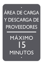 AC Hotel Parking Sign - Vendor Loading and Unloading (Spanish)