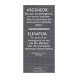 AC Hotel Elevator Evacuation Map Sign - Evacuation Stairways (Bilingual)