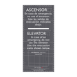 AC Hotel Elevator Evacuation Map Sign - Evacuation Exits (Bilingual)