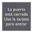 AC Hotel Informational Sign - Door Locked, Use Key Card (Bilingual)