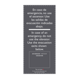 AC Hotel Evacuation Map Sign - Evacuation Exits (Bilingual)