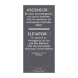 AC Hotel Elevator Evacuation Map Sign - Evacuation Stairways (Bilingual)