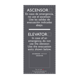 AC Hotel Elevator Evacuation Map Sign - Evacuation Exits (Bilingual)