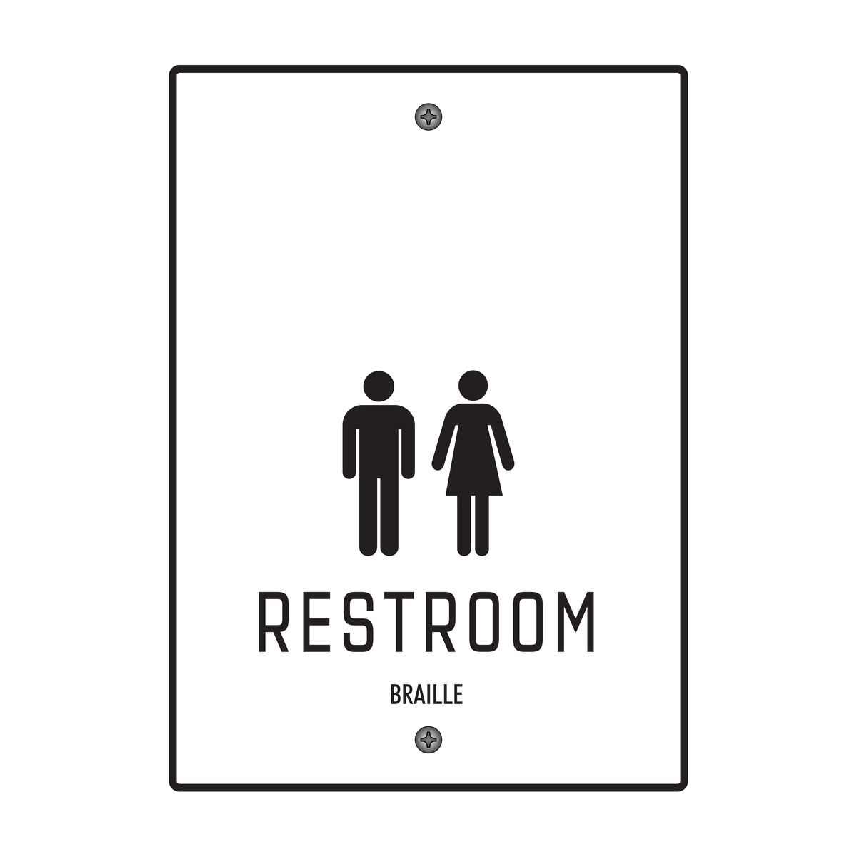 Moxy Restroom Identification - Gentlemen / Ladies (White)