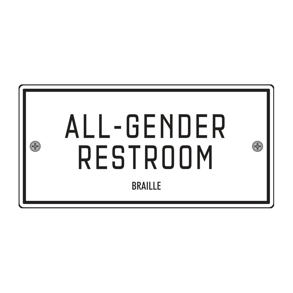 Moxy Restroom Identification - All-Gender (White)