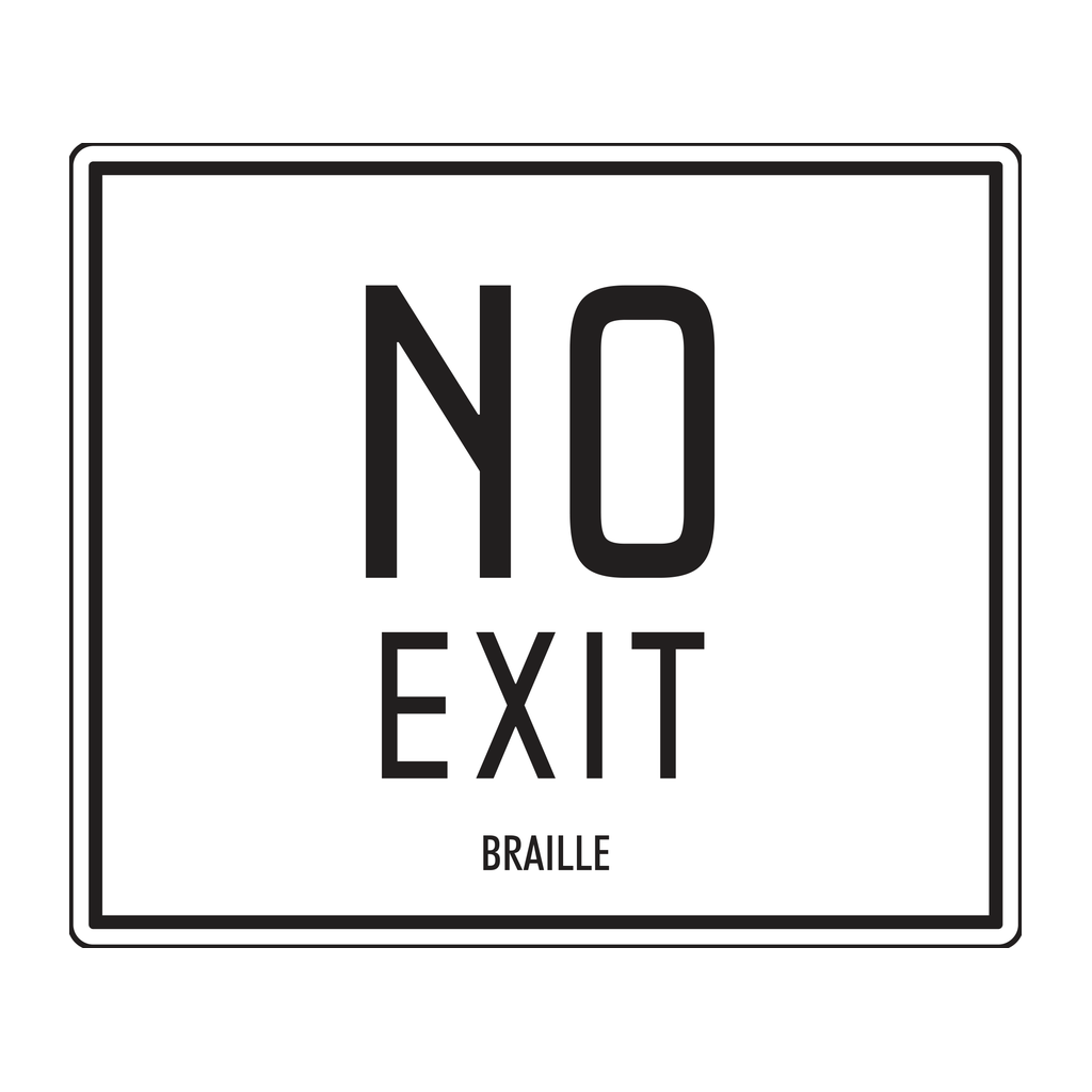 Moxy Exit Identification - No Exit - BOH (White)