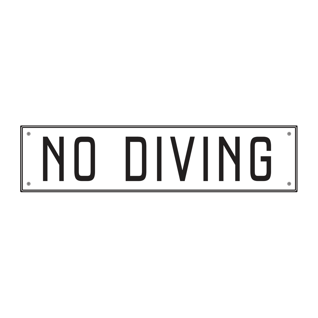Moxy Pool Informational - No Diving (White)