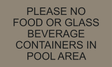 Country Inn & Suites Pool Rules - No Food or Glass Containers (Witching Hour)