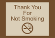 Country Inn & Suites Informational - Thank You for Not Smoking (Woodhaven)