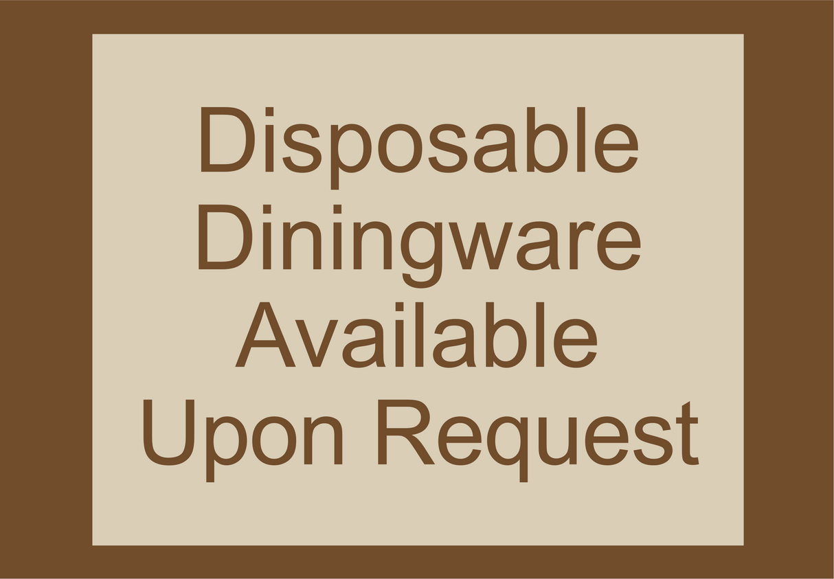 Country Inn & Suites Informational - Disposable Diningware Available Upon Request (Woodhaven)