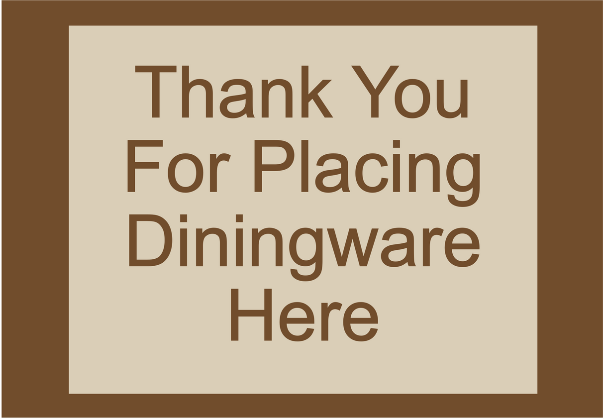 Country Inn & Suites Informational - Thank You for Placing Diningware Here (Woodhaven)