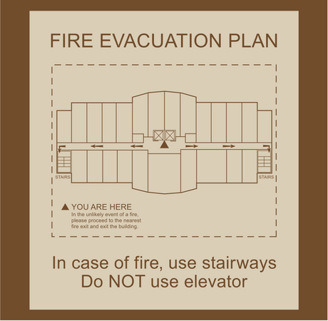 Country Inn & Suites Fire Evacuation Plan - Use Stairways (Woodhaven)