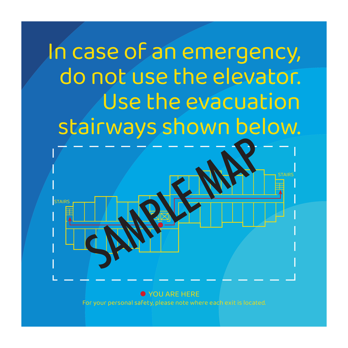 Days Inn Fire Evacuation Plan - Stairways (Blue Rectangle)