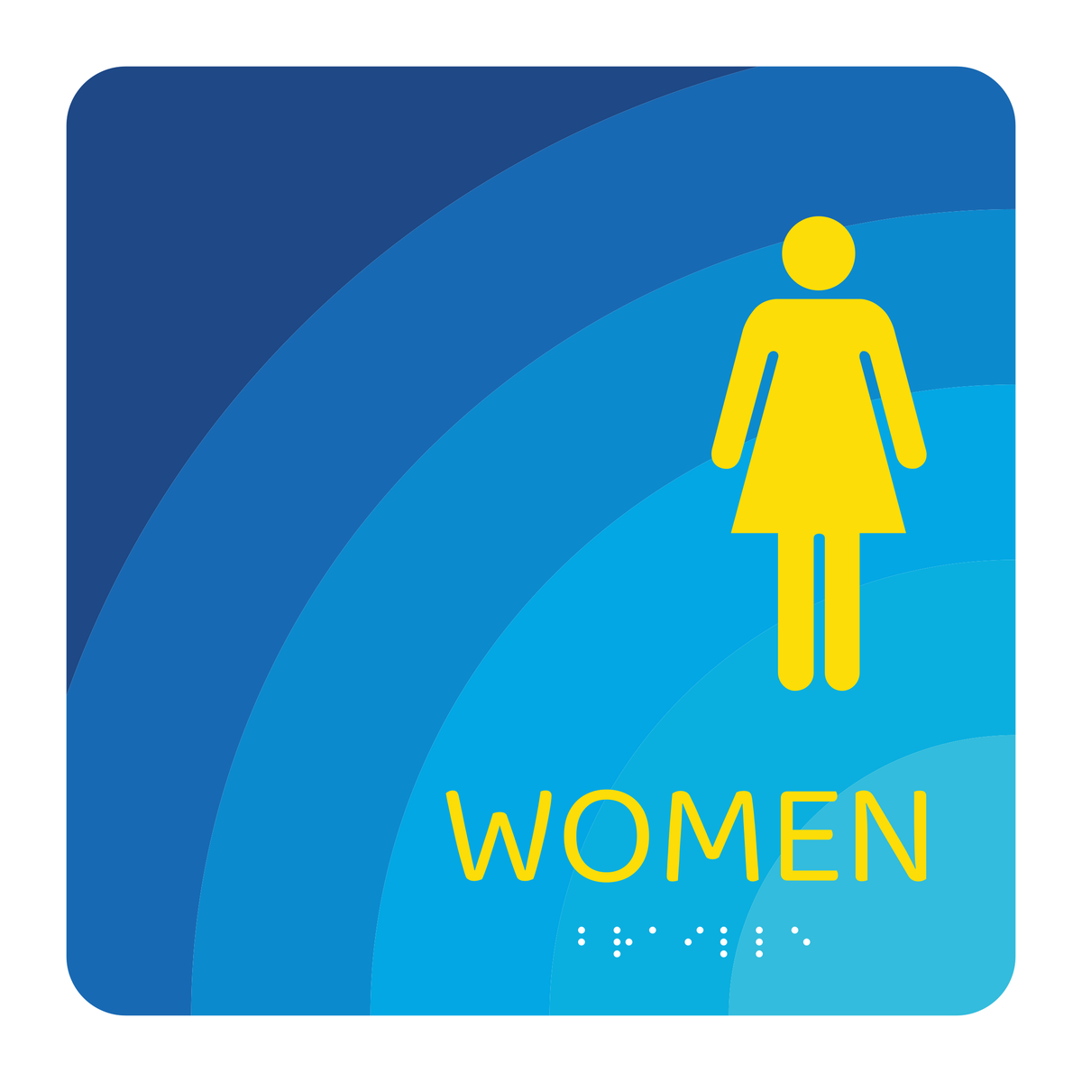 Days Inn Restroom Identification - Women (Blue Square)