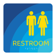 Days Inn Restroom Identification - Restroom (Blue Square)