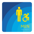 Days Inn Restroom Identification - Accessible Men (Blue Square)
