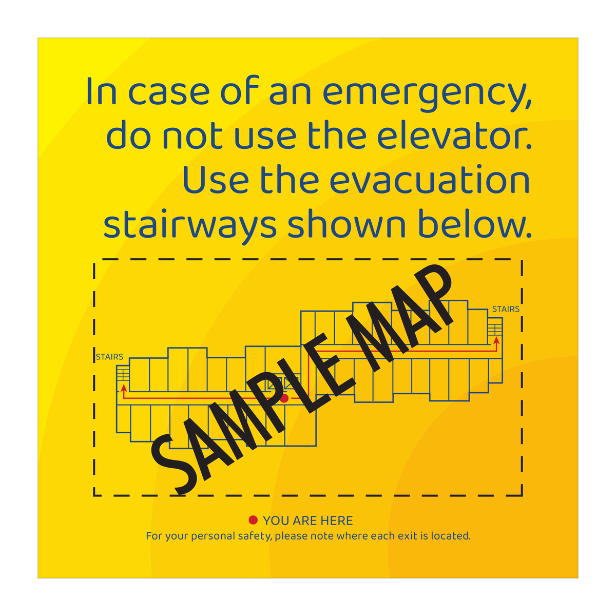 Days Inn Fire Evacuation Plan - Stairways (Yellow Rectangle)
