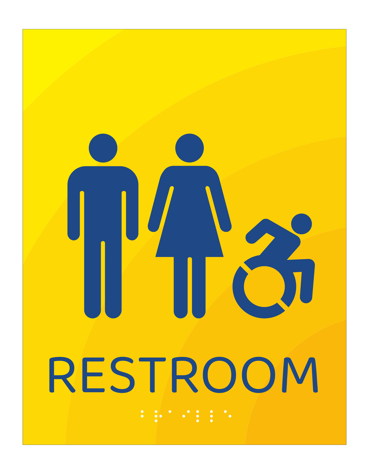 Days Inn Restroom Identification - Accessible Restroom (Yellow Rectangle)