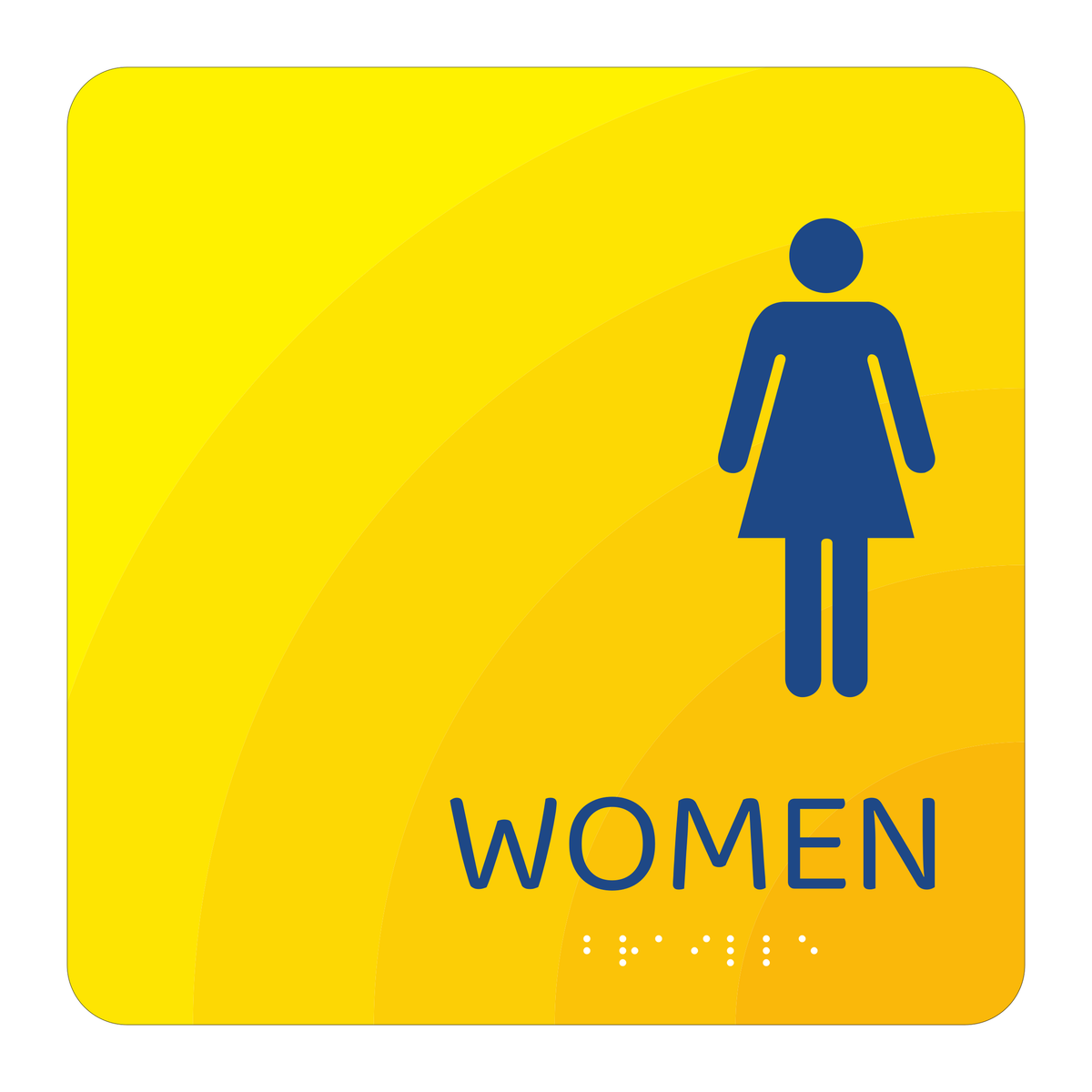 Days Inn Restroom Identification - Women (Yellow Square)