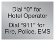 Cambria 2019 Informational - Hotel Operator and Emergency Numbers
