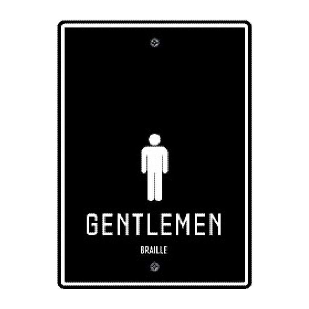 Moxy Restroom Identification - Gentlemen (Black)