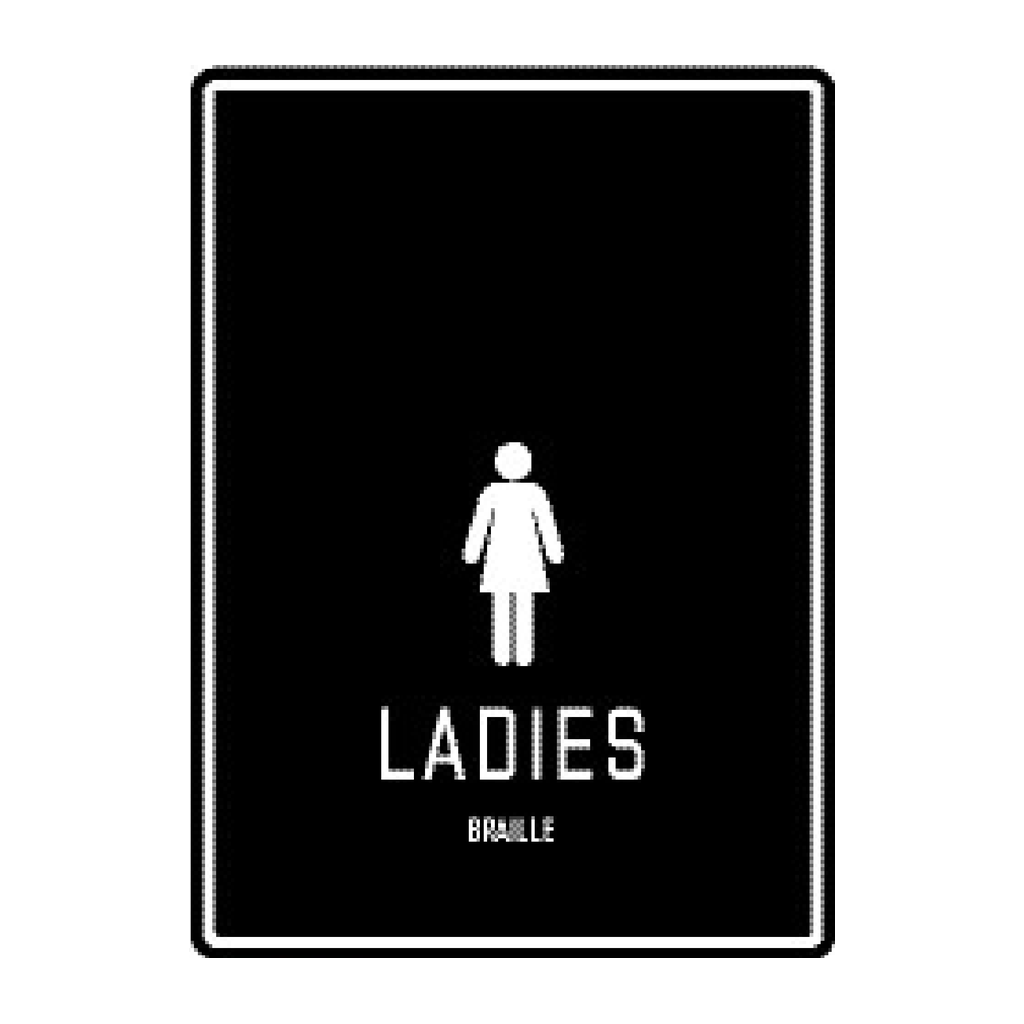 Moxy Restroom Identification - Ladies - BOH (Black)