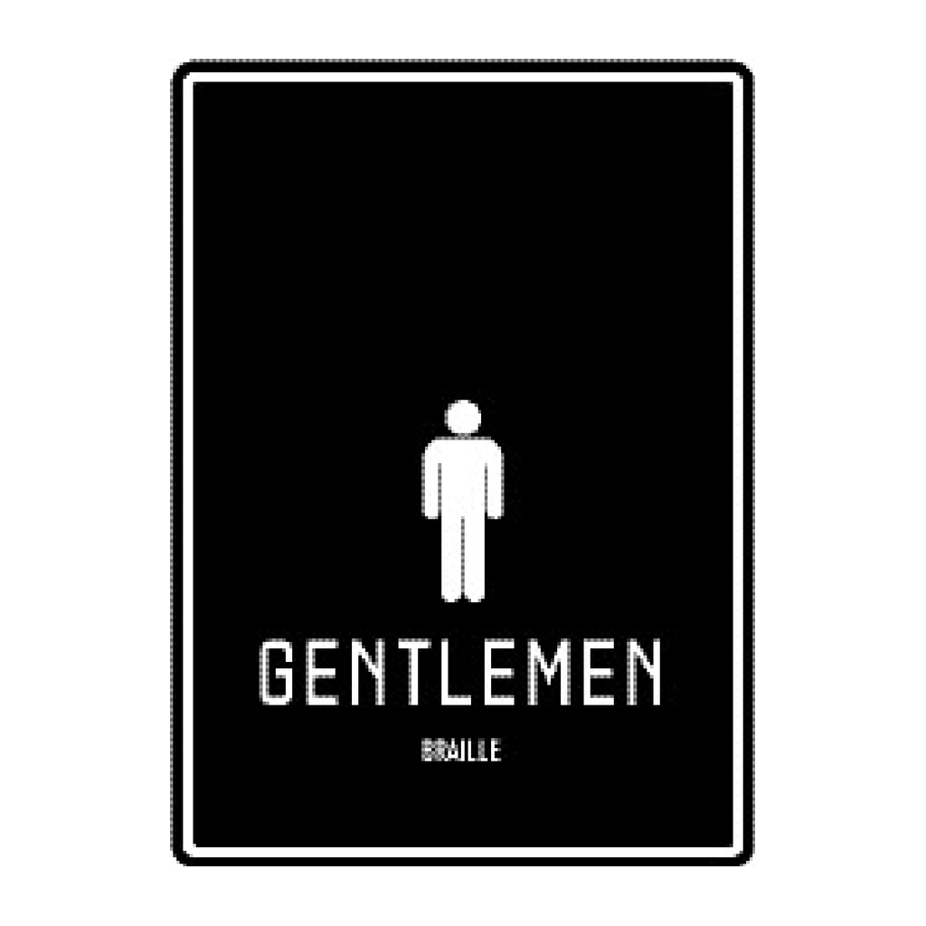 Moxy Restroom Identification - Gentlemen - BOH (Black)