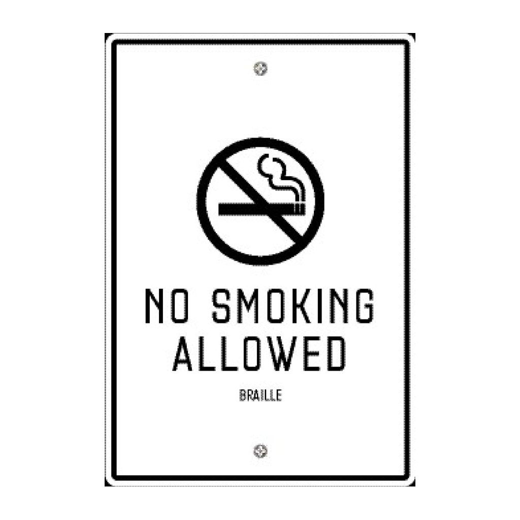 Moxy Informational - No Smoking - Smoking Symbol Only (White)
