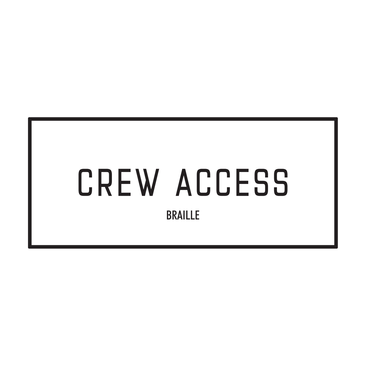 Moxy Room Identification - Crew Access - BOH (White)