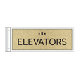 Marriott Flag Sign - Elevators (Gold Face)