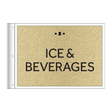 Marriott Flag Sign - Ice & Beverages (Gold Face)