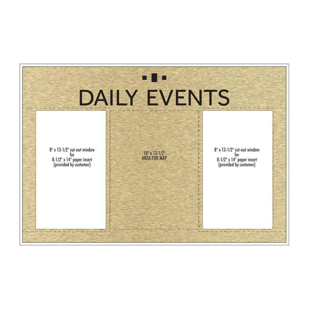 Marriott Daily Events with Screened Map (Gold Face)
