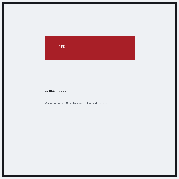Fire Extinguisher Placard